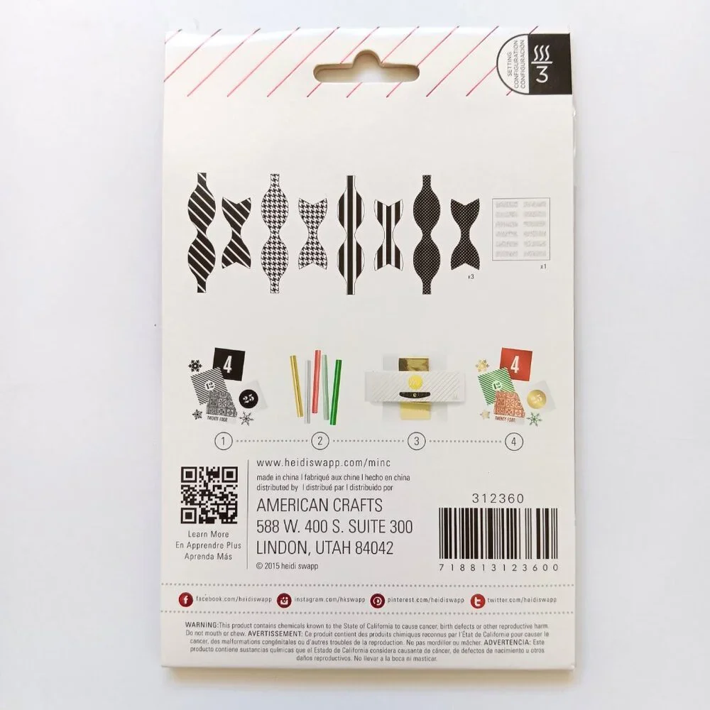 Lot of 8 Heidi Swapp American Crafts Minc Christmas/Holiday Items